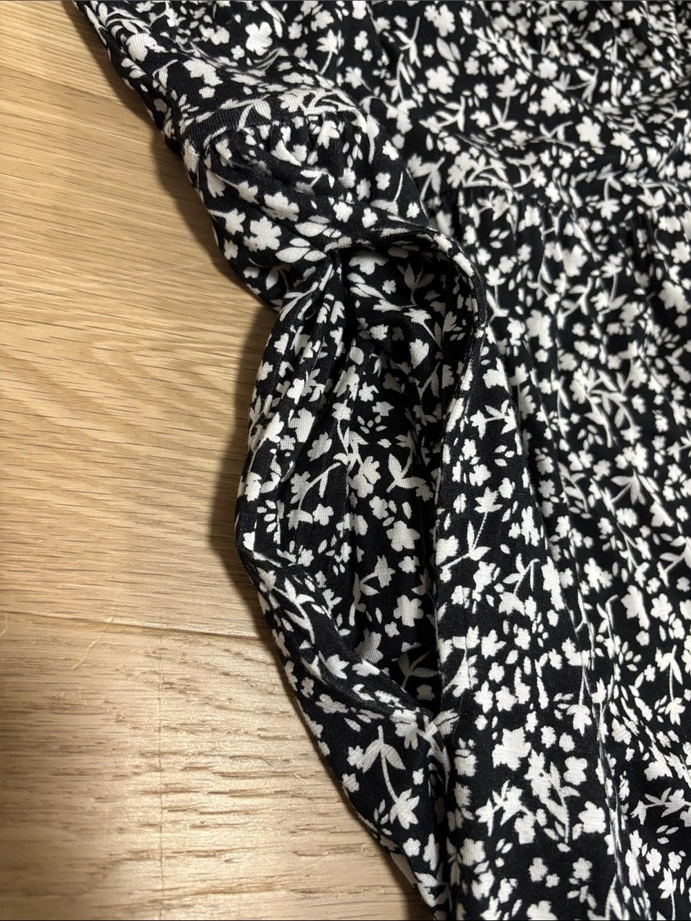 Midi Sundress (L) Group Alina Viscose Soft Stretch Pockets Black White Floral - Picture 10 of 16